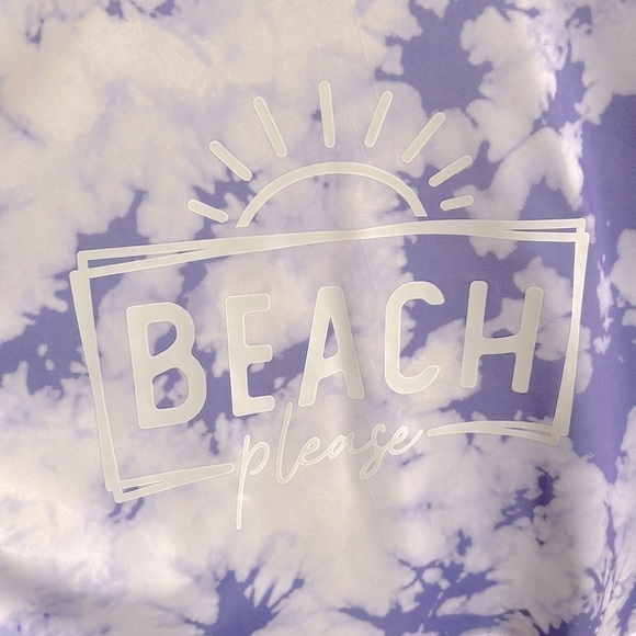 Beach Please Tie dye Dri-Fit Crop Top | SIZE M - Picture 3 of 3